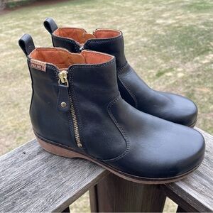 Pikolinos ankle boots booties Granada WOW 8988 leather dual zipper black 39 8.5